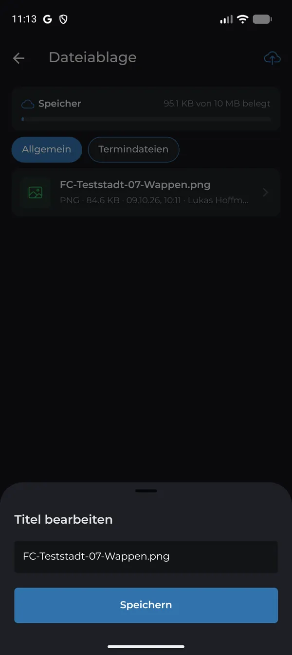 Titel einer Datei bearbeiten